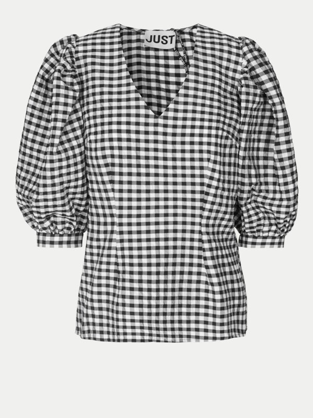 JUST Female Lagos Blouse in Black and White Gingham Size XS